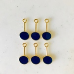 Blue Stick Circle Pendant Tops