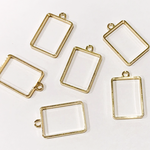 スクエアのフレームパーツ ゴールド 6個入り 【A118】