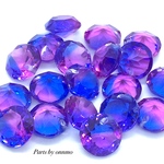 6pcs・まるセラピーチャーム【deepblue,violet】d-50