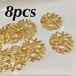 送料無料 8個 カン付きサークルパーツ