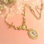 ♡Vintage cross Cabochon necklace ♡