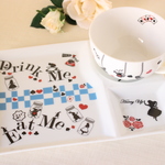 【sale】大人かわいいアリス❤アリスと市松模様のランチプレートセット「ポーセラーツ」