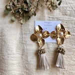 （再）gold flower 🌼タッセルピアス イヤリング
