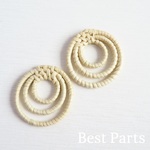 2pcs ラタン フープ リング ナチュラル
