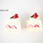ショートケーキのクリップブローチ　スイーツデコ