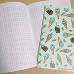 Ａ５サイズのノート(チョコミント)