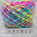 102★素材糸20g★再販2☆手染め糸★変わり糸☆カラフル★オリジナル★ラッピング糸☆arinco