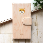 まんまる柴犬の手帳型スマホケース
