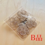 《10pcs》B品フラワー刺繍パーツ(ゴールド)