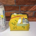 小鳥　野鳥の　ミニがま口ポーチ