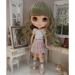 ネオブライス ウィッグ  毛先ゆるフェミウェーブ ピスタチオmix 10インチ/ドール Blythe