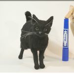 羊毛フェルト　猫　黒猫さん　ねこ　ネコ　猫フィギュア