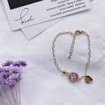 #1011 "circle" bracelet 「half of me」gold