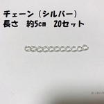ハンドメイド用　チェーン（シルバー）　約5cm　20本セット！