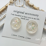 ホワイトシェルピアス/ノンホールピアス