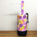 ［受注作製］ドット紫×紺刺し子 ミューラーボトル用カバー