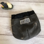 【SALE】おやつもお薬も・デニムでかっこいい小さなバネポーチ☆黒