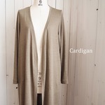 50%OFF【Ｆ】リネン天竺・ロングカーディガン