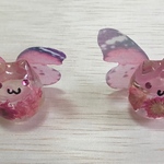 幸せにゃんこ ローズクォーツ 蝶