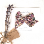 新作 別注 リバティリボン pinwheel   bow ヘアリボンクリップピン ウィンターベリー   Mサイズ