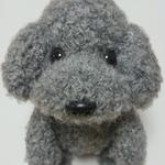 あみぐるみ 犬(グレー  プードル27cm)