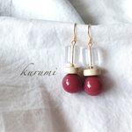 ボルドー❁︎ピアス＆イヤリング