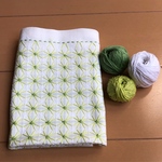 刺し子ふきん  (紫陽花刺し)