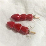 お祭りのいちご飴のイヤリング/ピアス