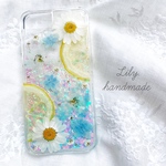 レモン❁﻿押し花❁﻿iPhone6s/6/7/8グリッターケース