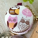 【再販】マカロンコインケース＊ふくろう＊アイボリー