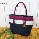【Iw様専用】№1132 倉敷帆布ポケットトートL～×ディープパープル×ウィステリア×ダークブルー