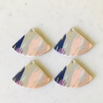 Multi Color Fan Shaped Pendant Tops