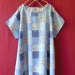 ◆SALE￥2,000引き!!◆小花パッチワーク模様ワンピース　水色 