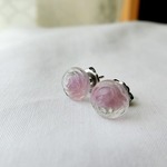 ぶどうカクテルの薔薇ピアス