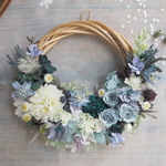 特別価格＊ Bonheur＜Ciel＞＊ハーフムーンリース＊プリザーブドフラワー＊リース＊お花＊ギフト＊結婚祝い＊記念日＊新築祝い＊敬老の日
