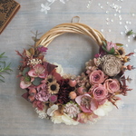 特別価格＊ Bonheur＜Berry＞＊ハーフムーンリース＊プリザーブドフラワー＊リース＊お花＊ギフト＊結婚祝い＊記念日＊新築祝い＊敬老の日