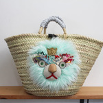 [一点] Lion bag/mint・Lサイズ