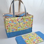 pastel様オーダー分＜もっと＊ことり＞セキセイインコ・花柄キャリーバッグ（クリーム）Sサイズ用　通院バッグ