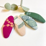 ミナペルホネンஐchoucho 刺繍のパッチンピン 4点セット ⑅◡̈*キッズ&ベビー✦ฺプレゼントにも
