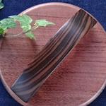 新作-縞黒檀のシンプルなバレッタ（シマコクタンＬ1）長さ：10.5cm