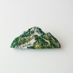 山の刺繍ブローチ 燕岳2