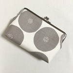がま口 通帳入れ トモタケあんぱん(グレー)