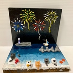 beachで花火大会