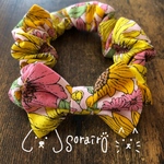 ペット用シュシュ首輪♡ヒマワリ🌻(ピンク)♡鈴オプション