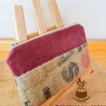 セール中🌈【コーヒーなカジュアルミニポーチ☕(ブラジル　レッド)】