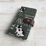 iPhone11シリーズ/Xシリーズ対応　Ｃute❤︎フレンチブル　グリーン手帳型スマホケースiPhone8/8Plus/X(10）Android対応カバー 