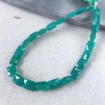 宝石質グリーンオニキスAAA　レクタングルカット７×５mm 天然石パーツ販売