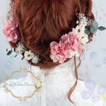 *髪飾り*アンフルーヴシュフティ*＊袴 結婚式 花飾り 振袖 着物 ウェディング プリザーブド ヘッドドレス 