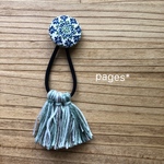 No.120 北欧おめかしタッセルヘアゴム