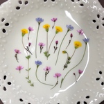 青、ピンク、黄色(押し花)